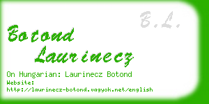 botond laurinecz business card